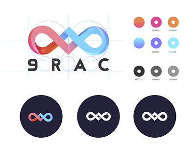 Logo 9RAC branding design flat icon illustration illustrator logo minimal vector