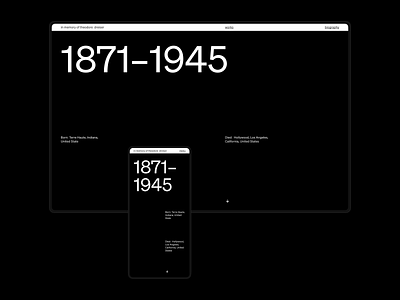 Theodore Dreiser Website author dark ui mobile app design mobile ui type design typedesign typography typography design website website design