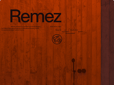 Remez – CDTP architecture composition course cover graphic design grid layout typography