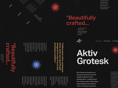 Aktiv Grotesk Landing Page