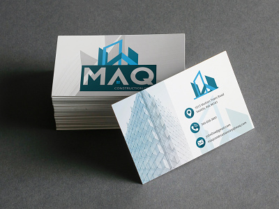 MAQ Construction Corp. Business Card Design architecture bc blueprint builder building business businesscard card design engineering houses icon illustration illustrator indesign logo mockup photoshop print typography