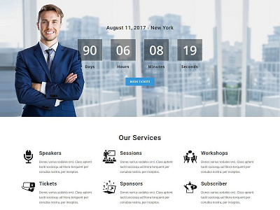 Event - Responsive HTML Template agency church conference events html party reservation seminar startup webinar website wedding