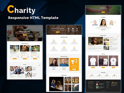 Charity - Responsive HTML Template charity freelance hire html landing page ngo non profit religion responsive webdesign website worship