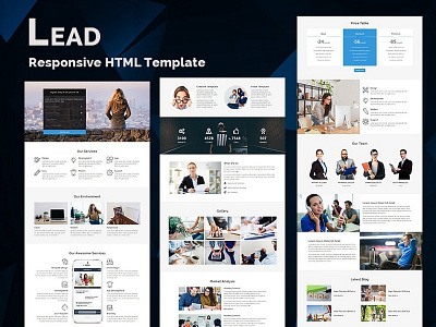 LEAD - Responsive HTML Template business corporate freelance hire html landing page lead marketing office responsive webdesign website