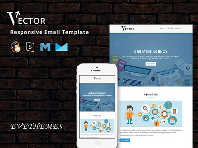 Vector - Responsive Email Template business campaign corporate email template freelance hire lead mailchimp marketing newsletter office responsive