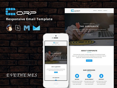 Corp - Responsive Email Template business campaign corporate email template freelance hire lead mailchimp marketing newsletter office responsive