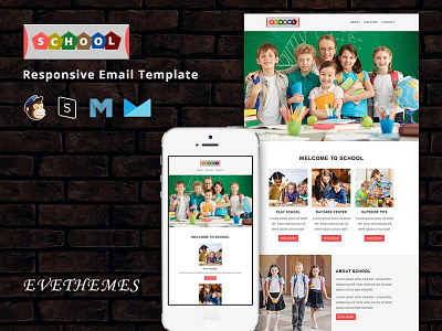 School - Responsive Email Template campaign college education email template freelance kids mailchimp marketing newsletter playschool responsive school