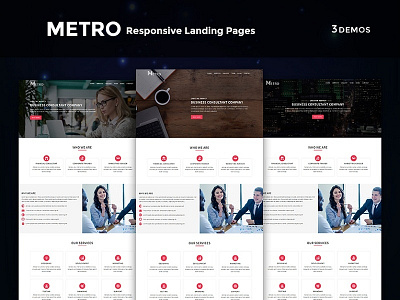 Metro - Multipurpose Responsive HTML Landing Pages business corporate events freelance hosting html landing page lawfirm lead office startup webdesign