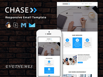 Chase - Responsive Email Template business campaign digital email template freelance lead mailchimp marketing newsletter responsive seo