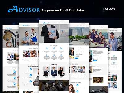 Advisor - Responsive Email Template advisor auto campaign email template freelance insurance lead legal mailchimp marketing newsletter trip
