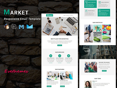 MARKET - Responsive Email Template business campaign corporate email template freelance hire lead mailchimp marketing newsletter office responsive
