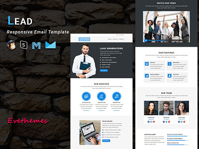 LEAD - Responsive Email Template business campaign corporate email template freelance hire lead mailchimp marketing newsletter office responsive