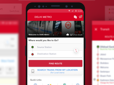 Delhi Metro App Concept