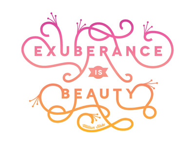 Exuberance is Beauty art gradient minted ombre print swirls