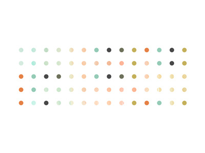 Apertures aqua circles coral gray green pink watercolor