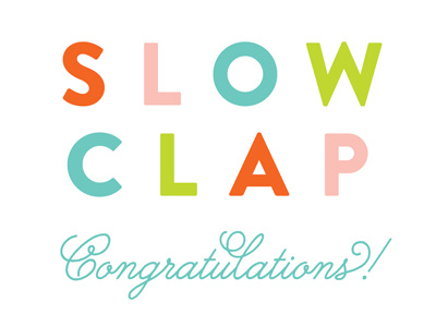 Slow Clap - The Detroit Card Co. colorful detroit card co funny greeting card