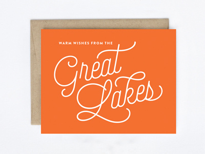 Great Lakes Wishes card christmas detroit card co great lakes greeting card holiday michigan red