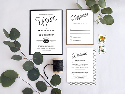 Just My Type Wedding Suite black clean collection genna cowsert simple typography wedding wedding collection white