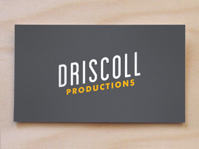 Driscoll Productions business card identity logo