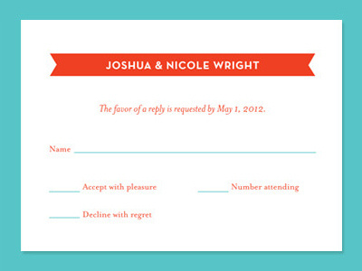 Wedding Reply Card invite wedding