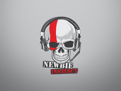 Newbie Instinct esports logo gamig logo newbie instinct newbie logo red line skull head skull head logo