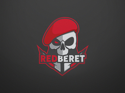 Redberet beret beret skull esports logo red redberet redberet logo skull skull logo