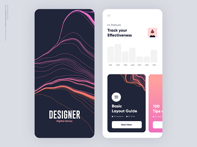 Designer - Digital Library App Concept app design mobile app mobile app design ui ui design uiux ux design