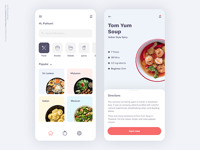 Food Recipe Challenge - Mobile App Concept