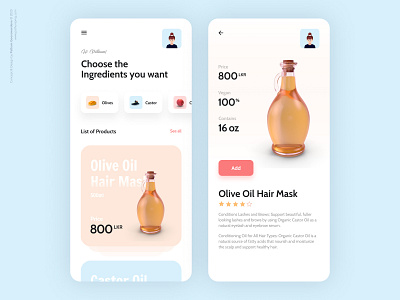 Hair Products - Mobile App Concept app app design concept illustraion mobile app mobile app design mobile design mobile ui ui uiux