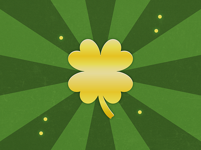 Golden 4-Leaf Clover affinity designer charms clover design gold graphic green grunge icon illustration logo lucky lucky charms mark patty pop saint saint patricks day shadow vector
