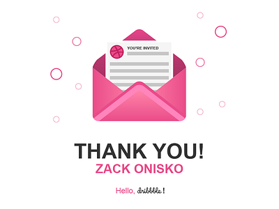 Dribbble Debut debut dribbble first illustration letter shot thank you