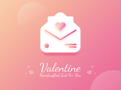 Valentines Mail Graphic app app branding beautiful call to action heart icon love mail pink valentines valentines day