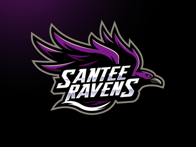 Santee Ravens Concept basket basketball esport logo mascot raven ravens sport