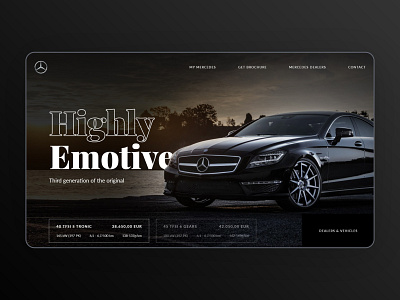 Mercedes AMG - Car Landing Page car car detailing landing page landing page design uiux web development company