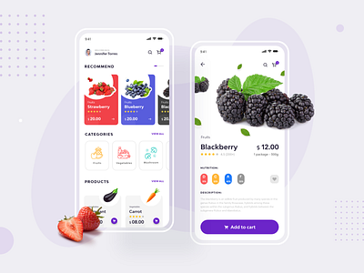 Fruit Shop android application design design ecommerce fruit fruit shop fruit store fruits ios mobile app development company store uiux