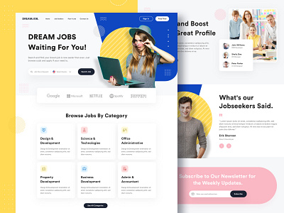 DreamJob - Job Finder Landing Page