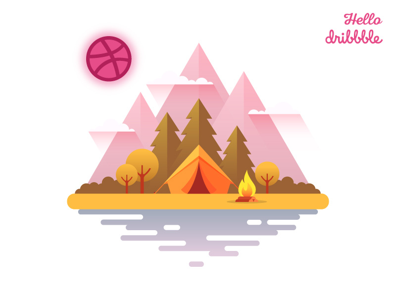 Hello Dribbble dribbble dribbble family welcome dribbble fire dribbble logo hello dribbble first shot