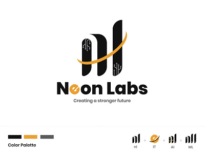 Neon Labs - Logo Design Concept app development application design branding graphic design illustration logo logo brand logo design concept logodesign logotype mobile app development company typography uxdesign vector web development company