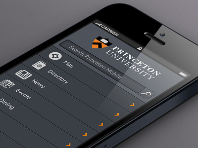 Princeton Mobile app icons mobile ui