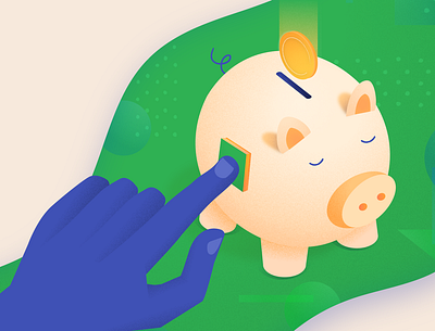 Nutmeg - Junior ISA banking illustration illustrator investment kids pig savings