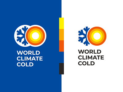 World Climate Cold (CONTINUE) blue branding climate cold color design fan hot logo logotype snow snowflake temperature vector warm world