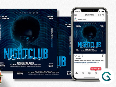 Night Club Ladies Flyer Template