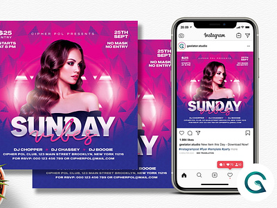 Sunday Vibes Party Flyer Template