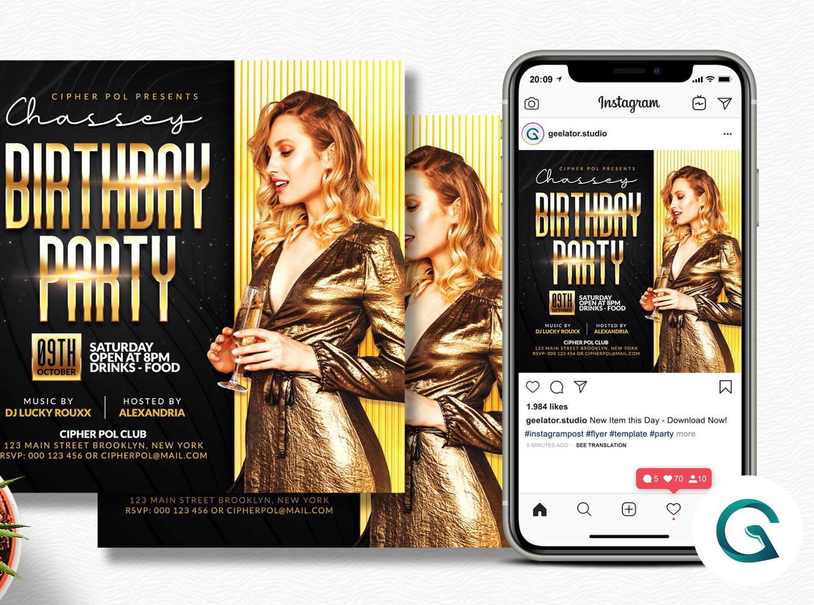 Birthday Party Flyer Template By Geelator Studio On Dribbble