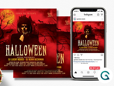 Halloween Party Flyer Template