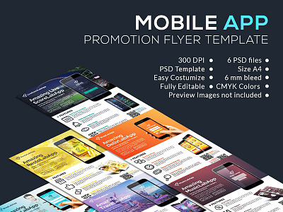 Mobile App Promotion Flyer Template a4 ads advertisment flyer mobile app flyer poster promotion promotion flyer template template