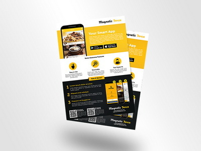 Mobile App Flyer Template advertisment commercial flyer mobile app flyer print design