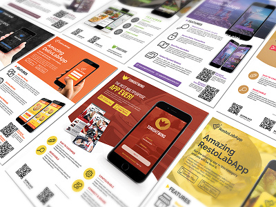 Bundle - Mobile App Promotion Template android app flyer bifold mobile app flyer bundle flyer design flyer template ios mobile app mobile app promotion mobile flyer software flyer