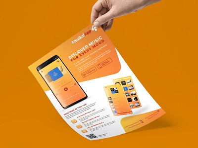 Mobile App Flyer Template ads advertisment android app screen commerce creative design developer flyer flyer design template mobile mobile app mobile app flyer poster print template
