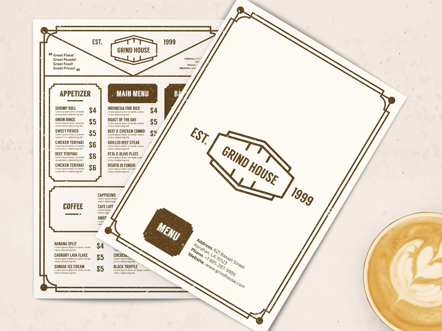 Vintage Menu Template By Gilang O Dharmawan Dribbble Vintage Menu Template Old Minimalist Street Food Multipurpose Drink Grunge Retro Cafe